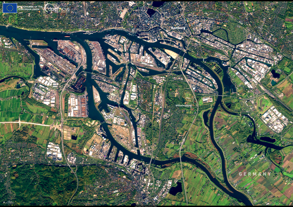 Hamburg aus dem All